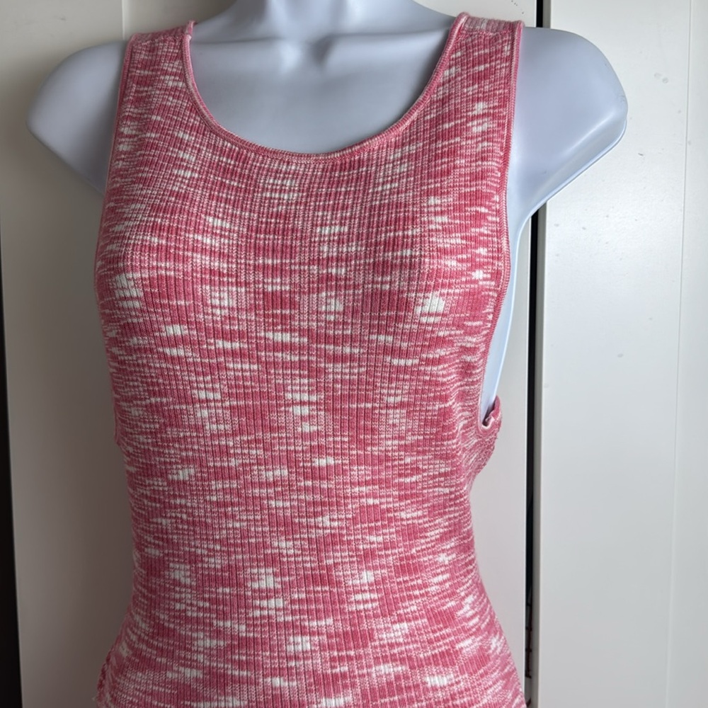 NWT Bundle Pink Rina Long Tank Knit Dress Sexy Open Twist Back - Picture 4 of 12